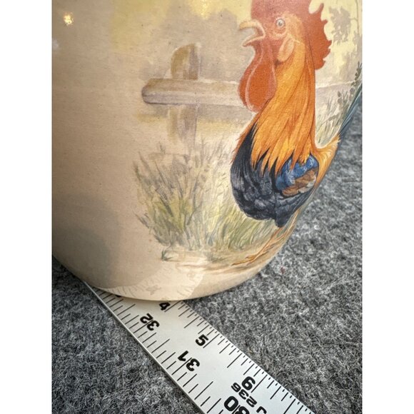 Cookie Jar Ceramic Rooster Handmade USA 1999 Microwave Dishwasher Safe 10in - Picture 6 of 7